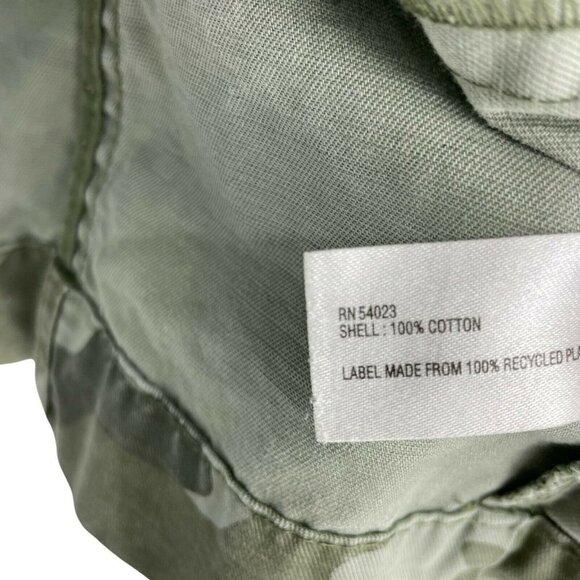 Gap Jacket Womens Sz XS Green Camo Button Up Collared Shoulder Strap Long Sleeve - Picture 7 of 7